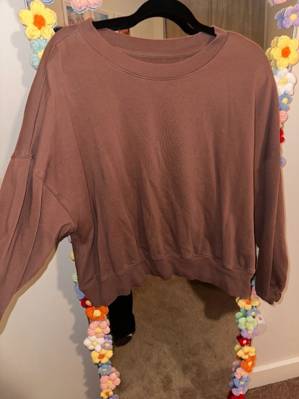 Old Navy SoComfy Burnt Orange Fleece Raglan Sweatshirt XL